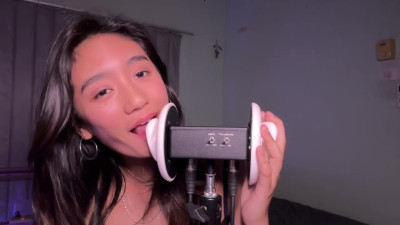 MoonBlitz ASMR - Tongue Flutters and Ear Biting