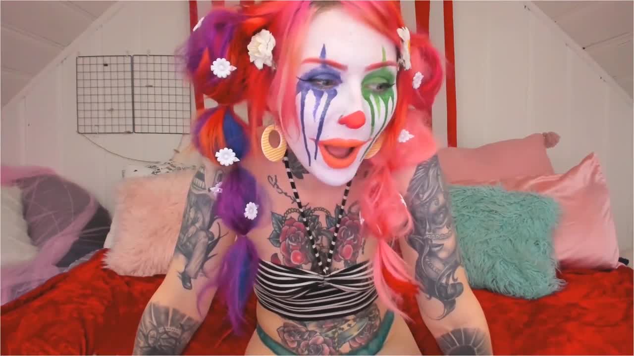Slutty_Spice – Femdom Futa Clown Makes You Beg for Anal