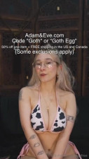 Bigtittygothegg - Cow Bikini Riding - Fullthot