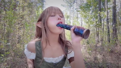 KittyxKum - Outdoor Elf Girl x Tentacle Dildo x Squirting - Fullthot