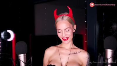Devil seducing you with her boobs on Halloween